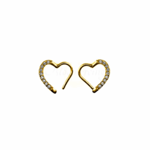 HEART CLICKER LATERAL CRAVEJADA PVD GOLD - Imagem 1