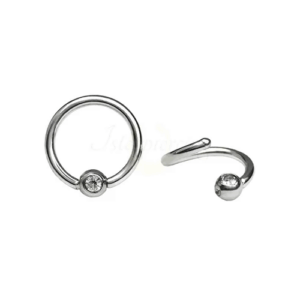 CAPTIVE AÇO C/ STRASS TORÇÃO 1.2 X 8MM - Imagem 1