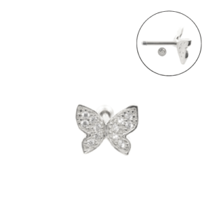 MICRO-RETO BORBOLETA - C121 (PRATA/ AÇO) - Imagem 1