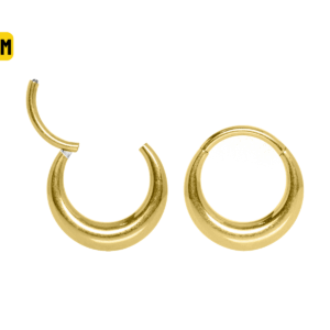 SEGMENTO CLICKER TITÂNIO PVD GOLD OVAL - 8MM - Imagem 1