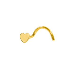 NOSTRIL TITÂNIO PVD GOLD CORAÇÃO - 0.8MM - Imagem 1