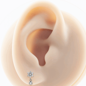 LABRET TITÂNIO R/INTERNA PENDURICALHO FLOR - Imagem 5