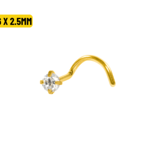 NOSTRIL TITÂNIO PVD GOLD C/ GARRAS - 0.6 X 2.5MM - Imagem 1