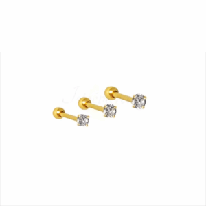 MICRO RETO PONTO DE LUZ PVD GOLD - 8 X 2.5MM - Imagem 1