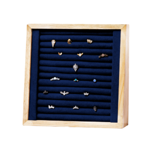 EXPOSITOR MADEIRA QUADRADO 15X15CM - AZUL MARINHO - Imagem 1