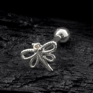 MICRO RETO OURO 18K LIBÉLULA CO101 - BRANCO - Imagem 1