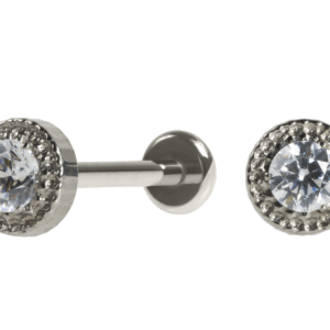 LABRET TITÂNIO R/I INDIANO C/ ZIRCÔNIA - Imagem 1
