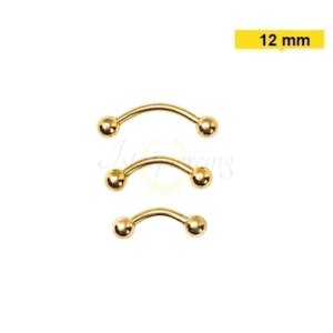 MICRO CURVO TITÂNIO PVD GOLD 1.2 X 12 X 3 - Imagem 1