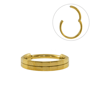 SEGMENTO CLICKER AÇO PVD GOLD DETALHADO - 8MM - Imagem 1