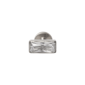 LABRET TITÂNIO R/I RETÂNGULO C/ PEDRA - Imagem 1