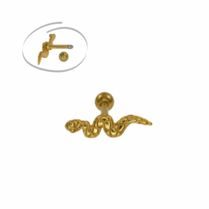 MICRO RETO AÇO PVD GOLD COBRA - MOD3 - Imagem 1