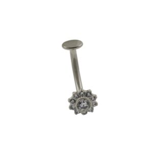 FLOATING NAVEL TITÂNIO R/I FLOR C/ ZICÔNIA - Imagem 1