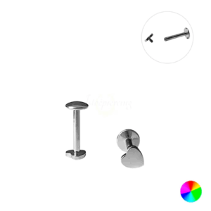 LABRET TITÂNIO R/I CORAÇÃO - Imagem 1