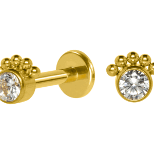 LABRET AÇO R/I MEIO SOL - PVD GOLD - Imagem 1