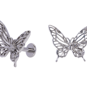 LABRET TITÂNIO R/I MEGA BORBOLETA - Imagem 1
