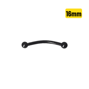 MICRO CURVO TITÂNIO PVD BLACK 1.2 X 16 X 3MM - Imagem 1