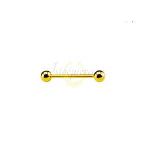BARBELL BANHADO A OURO 1.6 X 20 X 3MM - Imagem 1