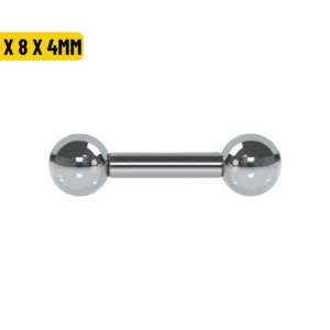 BARBELL RETO TITÂNIO R/INTERNA - 1.6 X 8 X 4MM - Imagem 1