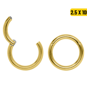 SEGMENTO CLICKER TITÂNIO PVD GOLD - 2.5 X 10MM - Imagem 1