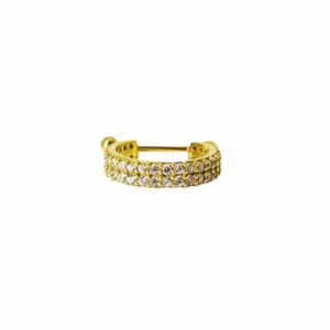 CONCH 2 FILEIRAS PRATA 950 - CH4 BANHADO A OURO - Imagem 1