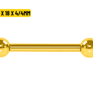 MICRO RETO TITÂNIO PVD GOLD - 1.6 X 18 X 4/4MM - Imagem 1