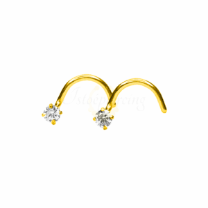 NOSTRIL TITÂNIO PVD GOLD C/ GARRAS - 0.8 X 2.0MM - Imagem 1
