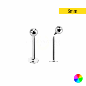 LABRET TITÂNIO NATURAL R/INTERNA 1.2 X 6 X 3MM - Imagem 1