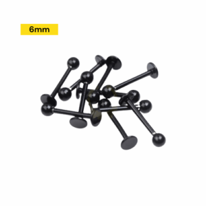 LABRET PVD BLACK 1.2 X 6 X 3MM - Imagem 1