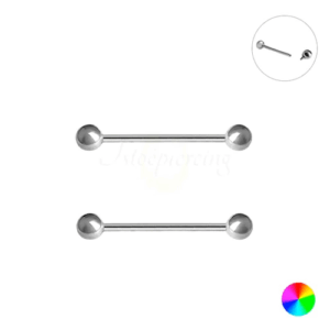 BARBELL TITÂNIO NATURAL R/INTERNA  - 1.6 X 22 X 5MM - Imagem 1