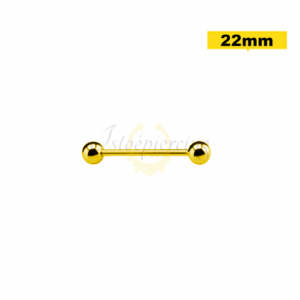 BARBELL BANHADO A OURO - 1.6 X 22 X 5MM - Imagem 1
