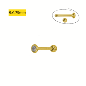 MICRO RETO TIT PVD GOLD AUSTRALIANO - 1.0 X 6 X 1.75MM - Imagem 1