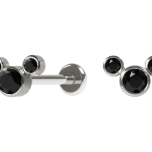 LABRET TITÂNIO R/I MICKEY -  BLACK - Imagem 1