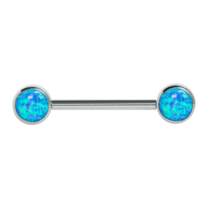 MAMILO TITÂNIO R/I FLAT C/ OPALA - 1.6 X 16 X 6/6MM - AZUL - Imagem 1