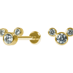 LABRET AÇO R/I MICKEY - PVD GOLD - Imagem 1