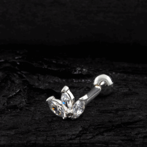 MICRO RETO LÓTUS OURO 18K -  BRANCO - Imagem 1