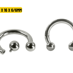 FERRADURA TITÂNIO R/INTERNA - 3.0 X 16 X 6/6MM - Imagem 1
