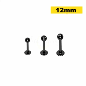 LABRET TITÂNIO PVD BLACK 1.2 X 12 X 3MM - Imagem 1