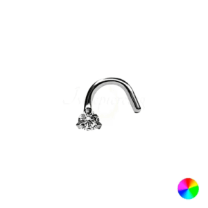 NOSTRIL TITÂNIO C/ GARRAS CRISTAL - 1.0 X 2.0MM - Imagem 1