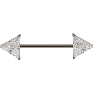 MAMILO TITÂNIO R/I TRIÂNGULO C/ ZIRCÔNIA - 1.2 X 16MM - Imagem 1