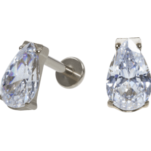 LABRET TITÂNIO R/I GOTA C/ PEDRA - Imagem 1