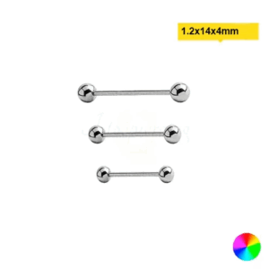MICRO RETO TITÂNIO NATURAL - 1.2 X 14 X 4MM - Imagem 1