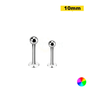 LABRET TITÂNIO NATURAL 1.2 X 10 X 3MM - Imagem 1