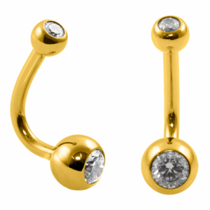 BANANA BELL TITÂNIO R/I J BAR - PVD GOLD - Imagem 1