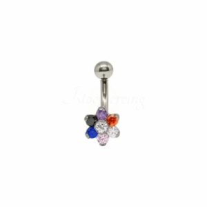 MICRO CURVO TITÂNIO R/I FLOR MULTICOLOR - Imagem 1