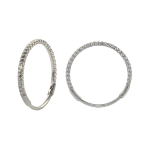 ARGOLA SEGMENTADA TITÂNIO DUPLA TRABALHADA/ PEDRA - 8MM - Imagem 1