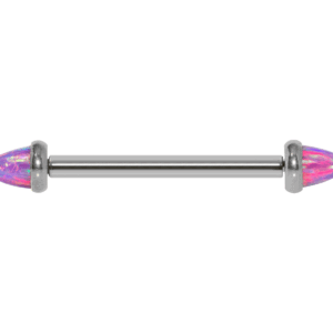 MAMILO TITÂNIO R/I C/ OPALA LILÁS - 1.2 X 16MM - Imagem 1