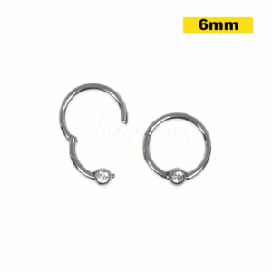 CAPTIVE CLICKER AÇO C/ STRASS - 6MM - Imagem 1