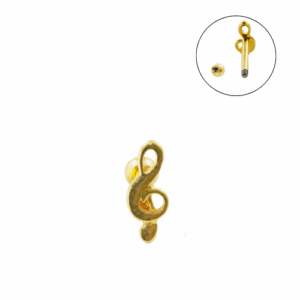 MICRO-RETO CLAVE DE SOL C87 - BANHADO A OURO - Imagem 1