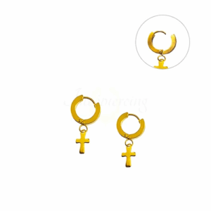 ARGOLA CLICKER C/ CRUZ BANHADA 7MM - UNIDADE - Imagem 1
