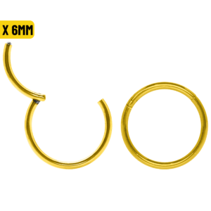 SEGMENTO CLICKER TITÂNIO PVD GOLD - 1.2 X 6MM - Imagem 1